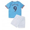 Manchester City Erling Haaland #9 Babyklær Hjemme Fotballdrakt til barn 2022-23 Korte ermer (+ Korte bukser)